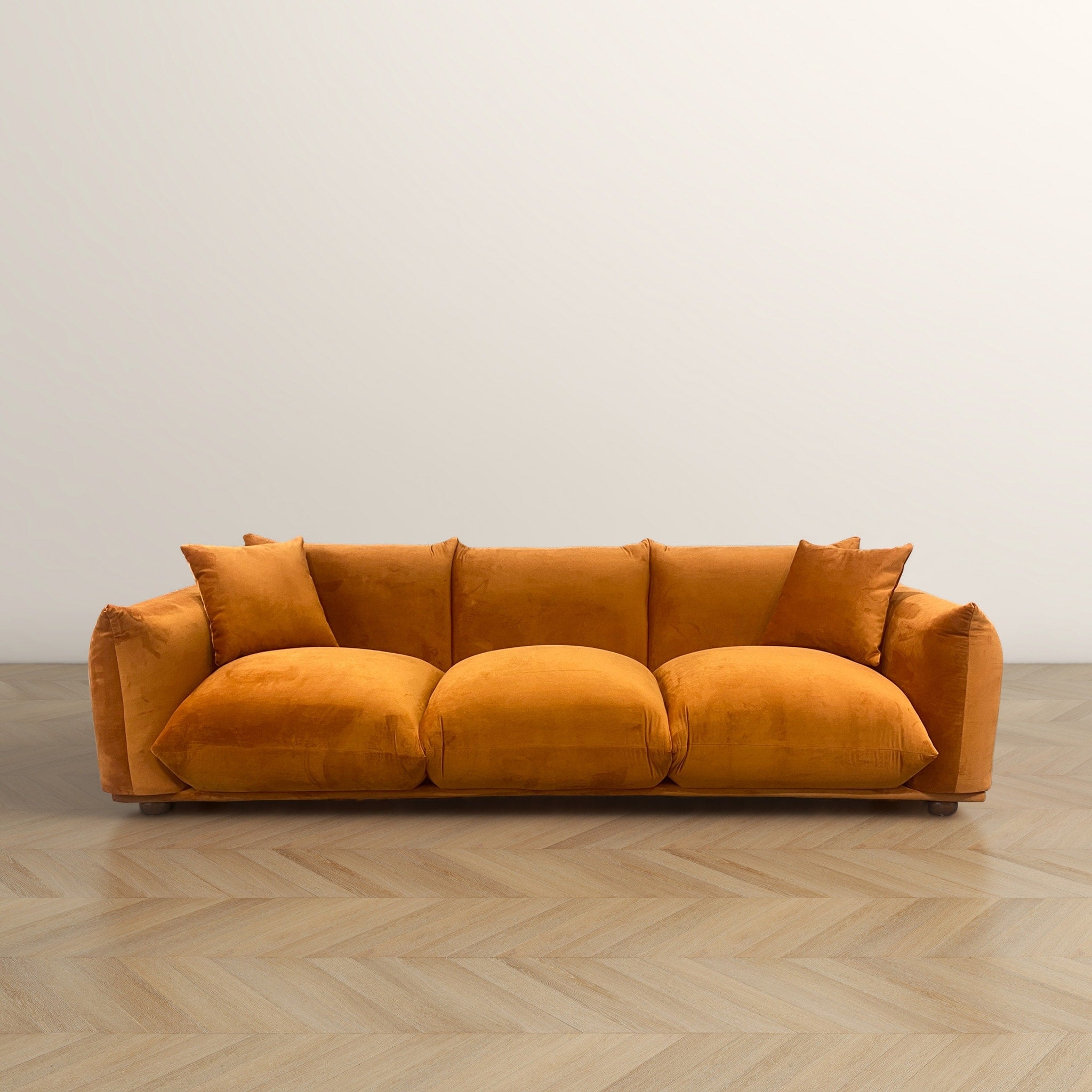 Canapé Arten de luxe en velours et boucle moderne du milieu du siècle