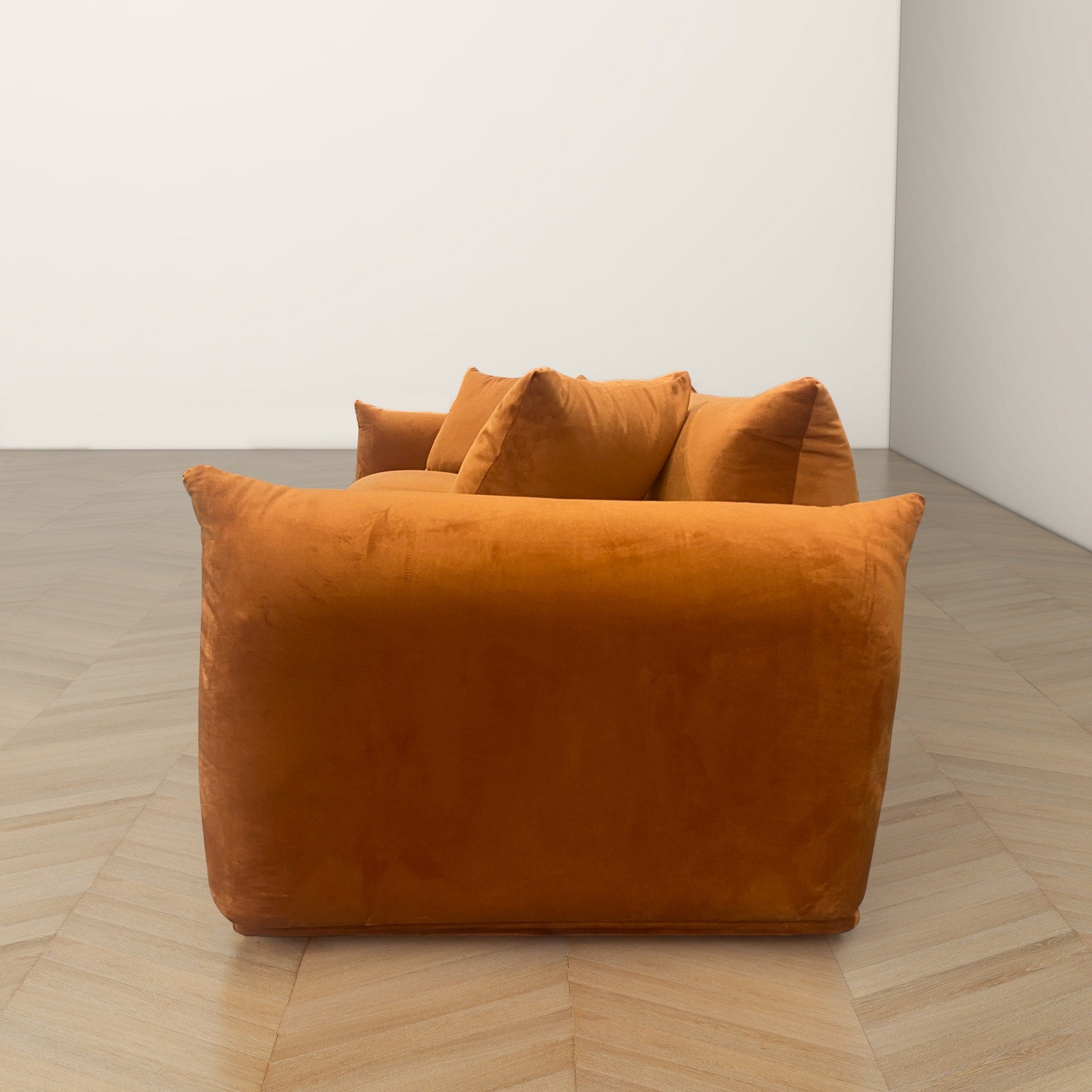 Canapé Arten de luxe en velours et boucle moderne du milieu du siècle