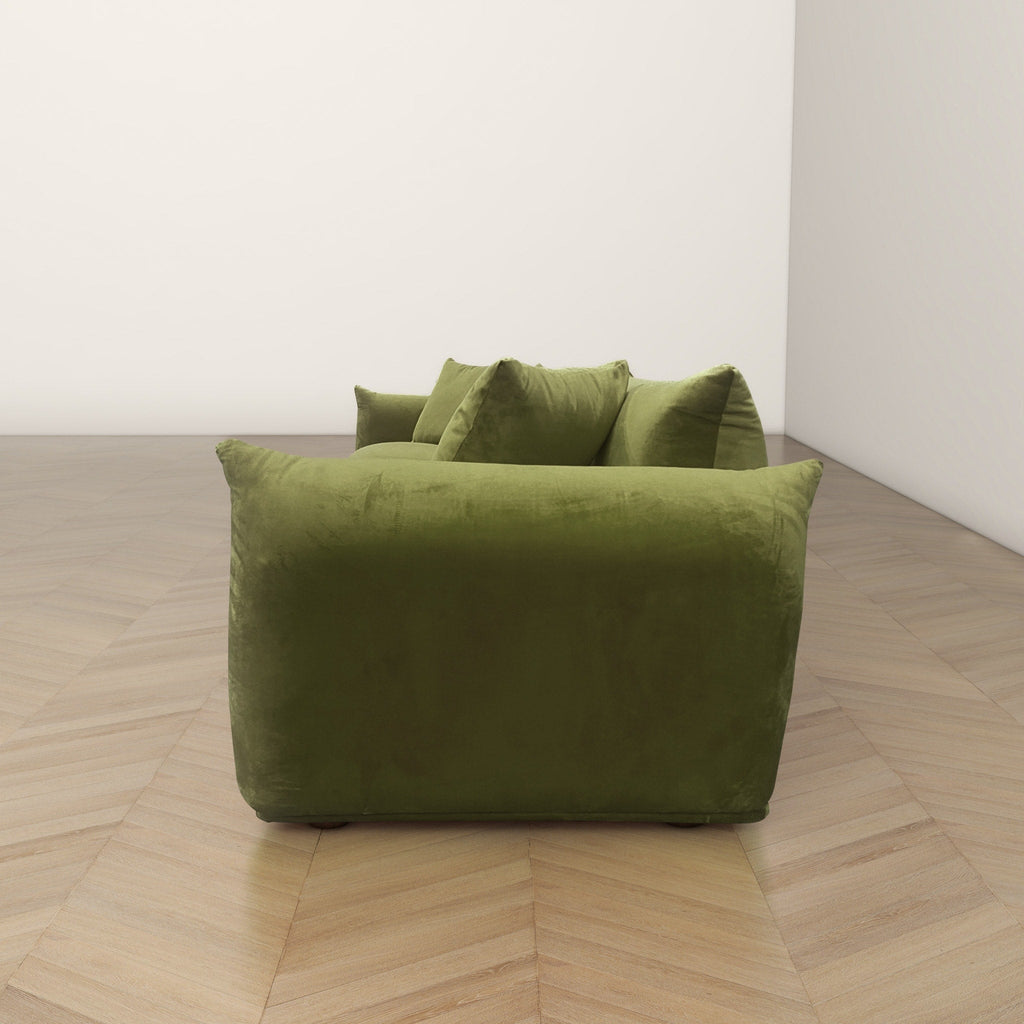 Canapé Arten de luxe en velours et boucle moderne du milieu du siècle