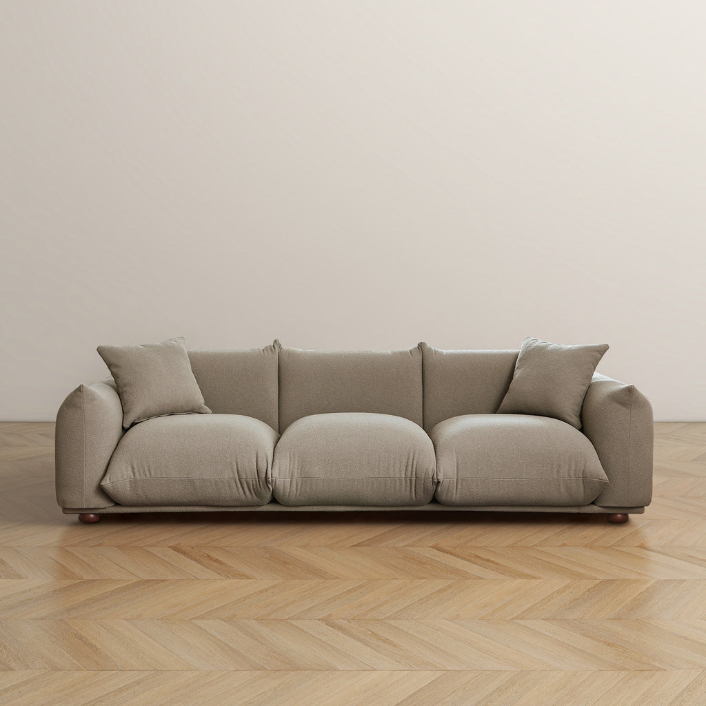 Canapé Arten de luxe en velours et boucle moderne du milieu du siècle