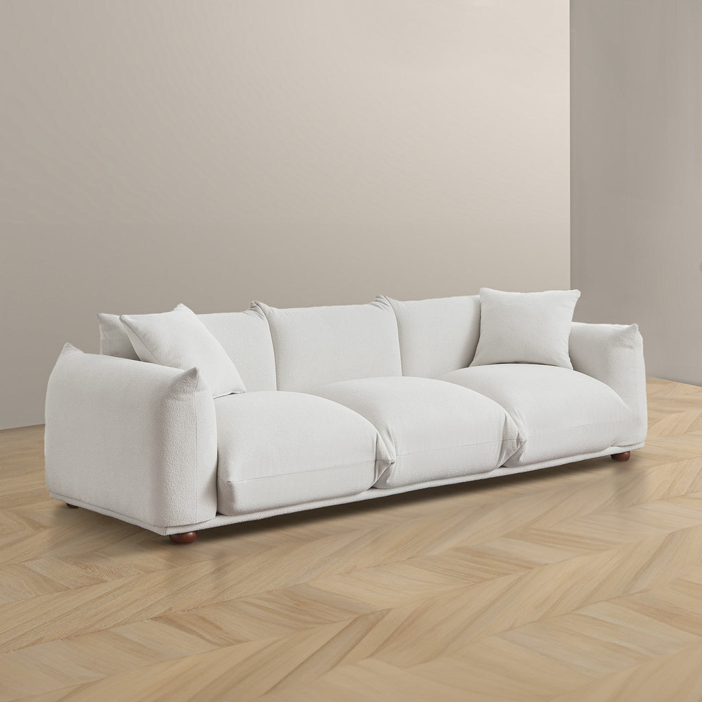 Canapé Arten de luxe en velours et boucle moderne du milieu du siècle