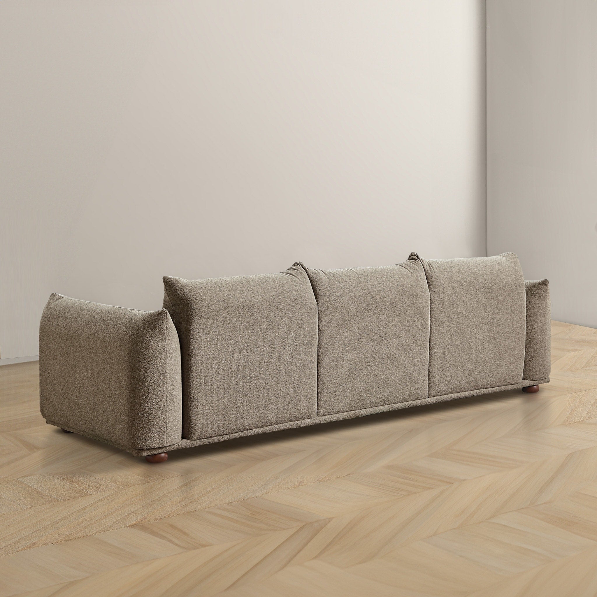 Canapé Arten de luxe en velours et boucle moderne du milieu du siècle