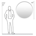 Miroir rond biseauté moderne Mei d'Artistic Weavers