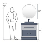 Miroir rond biseauté moderne Mei d'Artistic Weavers