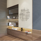 Décoration murale moderne en métal Carson Carrington Idakra - 28 H x 28 L x 1,5 P