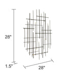 Décoration murale moderne en métal Carson Carrington Idakra - 28 H x 28 L x 1,5 P