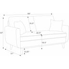 Canapé Asher en velours côtelé du milieu du siècle