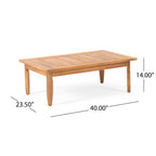 Ensemble de salon de jardin 4 places Aston de style Mid-Century Modern en acacia avec coussins par Christopher Knight Home