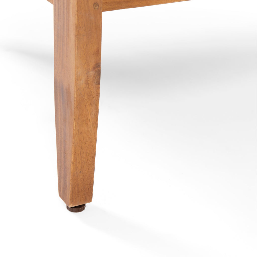 Ensemble de salon de jardin 4 places Aston de style Mid-Century Modern en acacia avec coussins par Christopher Knight Home