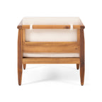 Fauteuils club d'extérieur modernes en acacia avec coussins Aston (lot de 2) par Christopher Knight Home