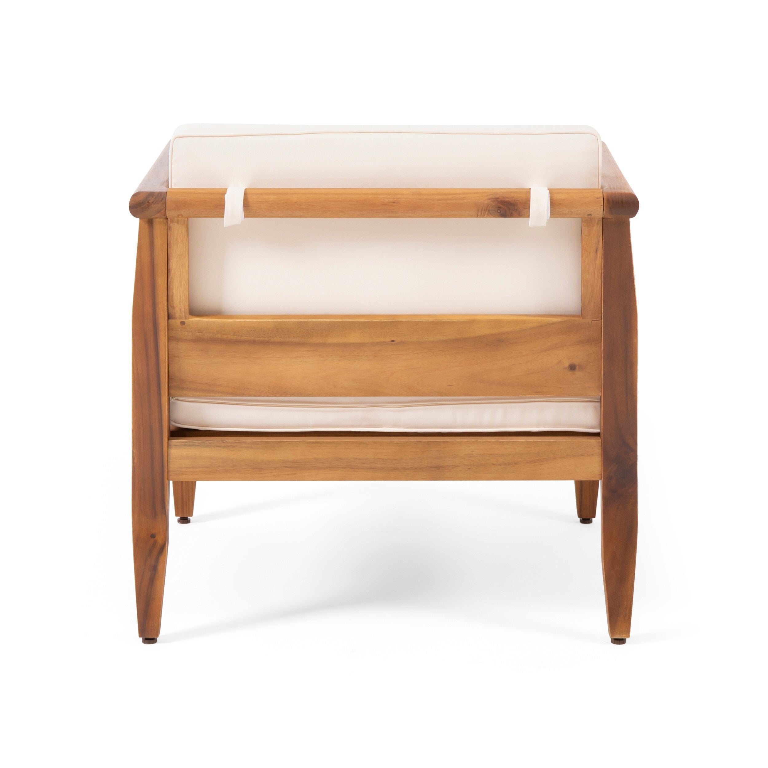 Fauteuils club d'extérieur modernes en acacia avec coussins Aston (lot de 2) par Christopher Knight Home