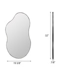 Miroir mural asymétrique ondulé antique