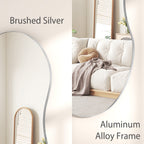 Miroir mural asymétrique ondulé antique