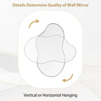 Miroir mural asymétrique ondulé antique