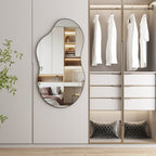 Miroir mural asymétrique ondulé antique