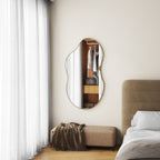 Miroir mural asymétrique ondulé antique