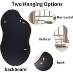 Miroir mural asymétrique ondulé antique