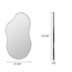 Miroir mural asymétrique ondulé antique