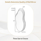 Miroir mural asymétrique ondulé antique