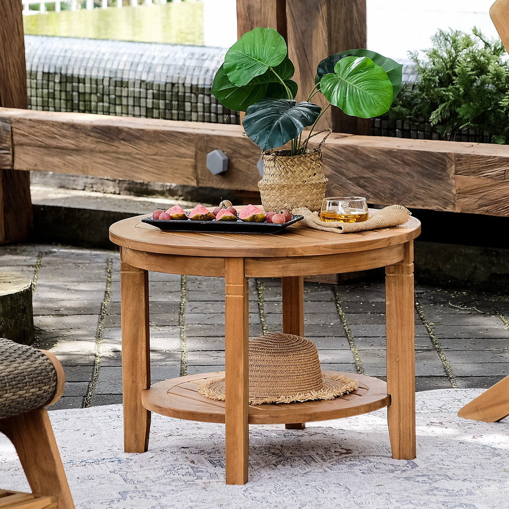 Ensemble de 5 chaises Adirondack d'extérieur rembourrées en teck Cambridge Casual Auburn