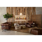 Canapé Chesterfield en cuir pleine fleur Aurelle Home Premier