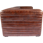 Canapé moderne en cuir à coutures en U d'Aurelle Home Caolo