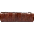 Canapé moderne en cuir à coutures en U d'Aurelle Home Caolo