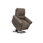 Fauteuil inclinable releveur électrique Auro, massage thermique, polyester brun taupe
