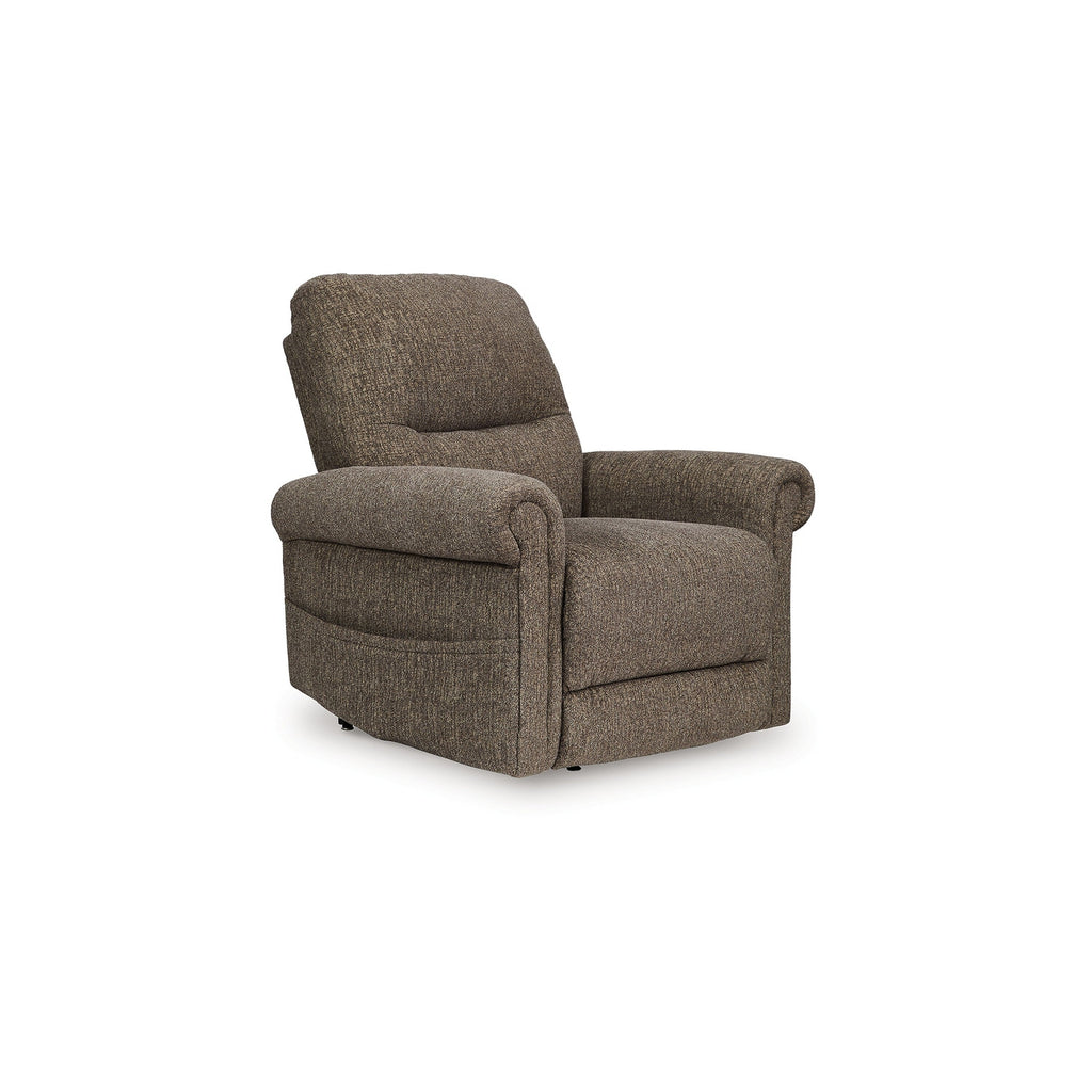 Fauteuil inclinable releveur électrique Auro, massage thermique, polyester brun taupe