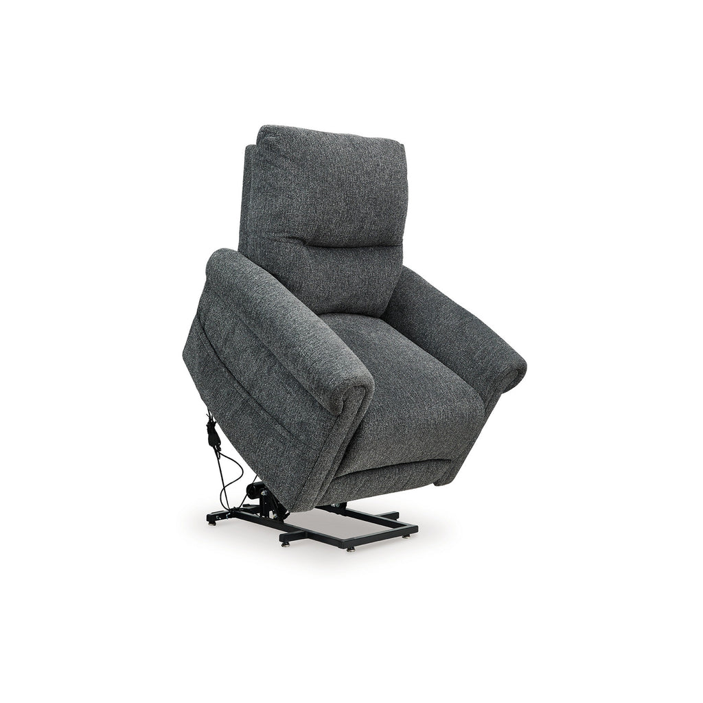 Fauteuil inclinable releveur électrique Auro, chauffant et massant, 99 cm, polyester gris