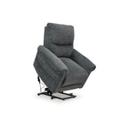 Fauteuil inclinable releveur électrique Auro, chauffant et massant, 99 cm, polyester gris