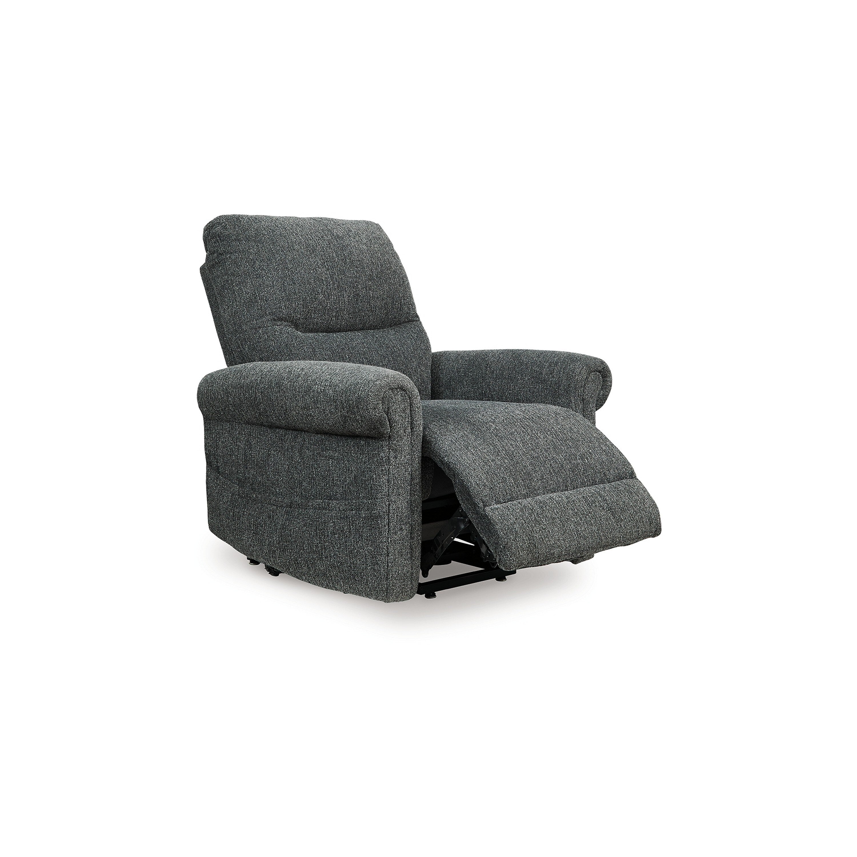 Fauteuil inclinable releveur électrique Auro, chauffant et massant, 99 cm, polyester gris