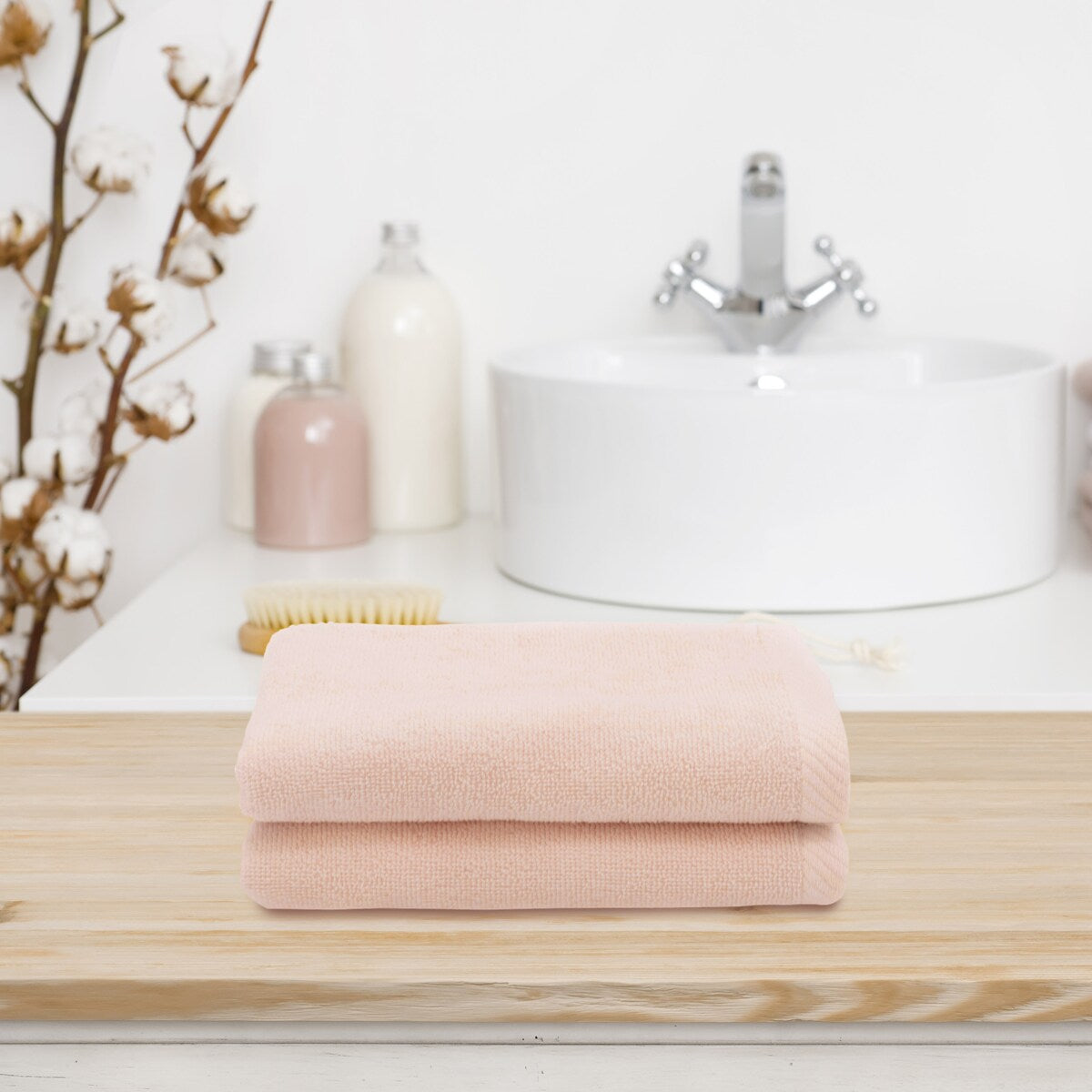 Serviettes de toilette Ediree 100 % coton turc authentiques pour hôtel et spa - Lot de 2