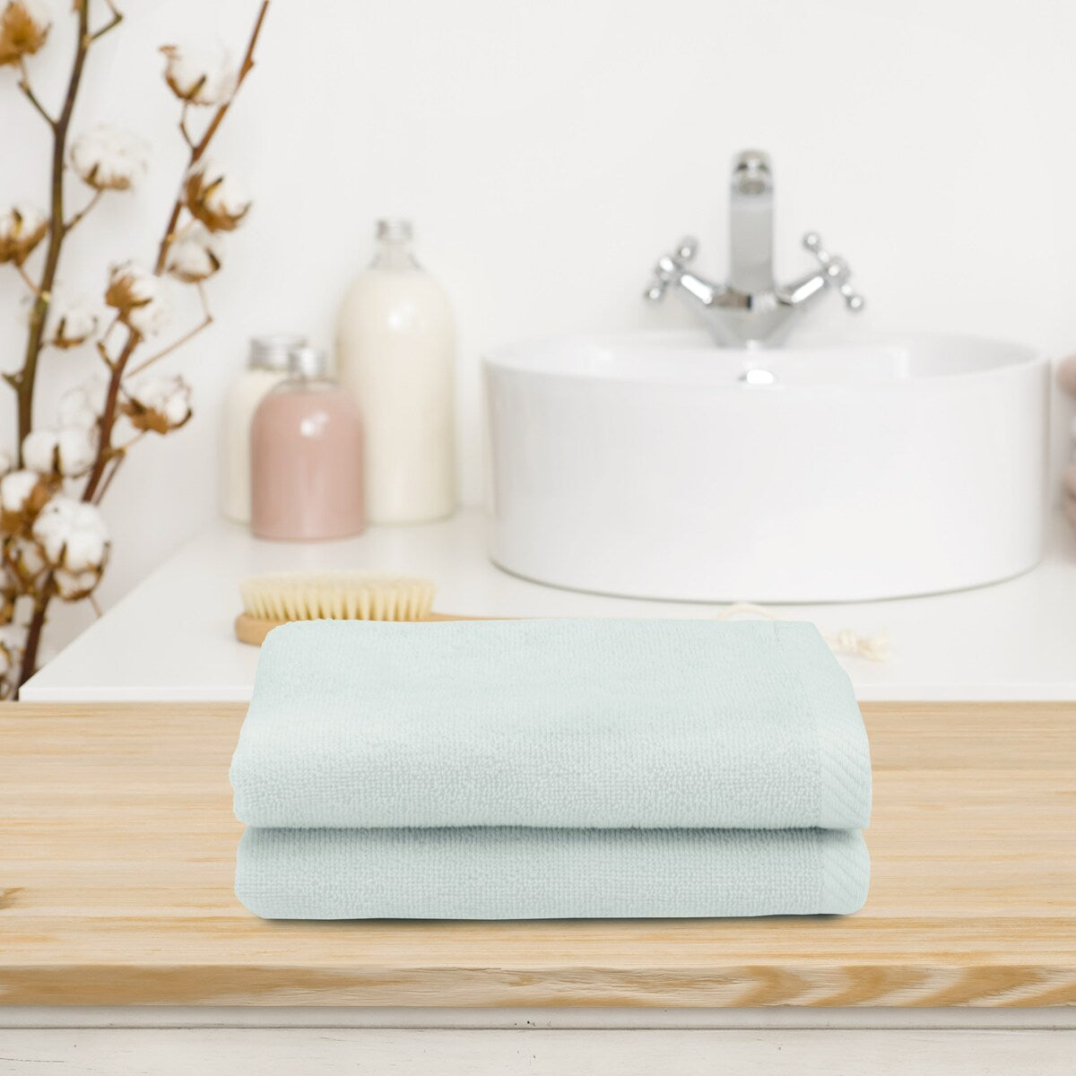 Serviettes de toilette Ediree 100 % coton turc authentiques pour hôtel et spa - Lot de 2