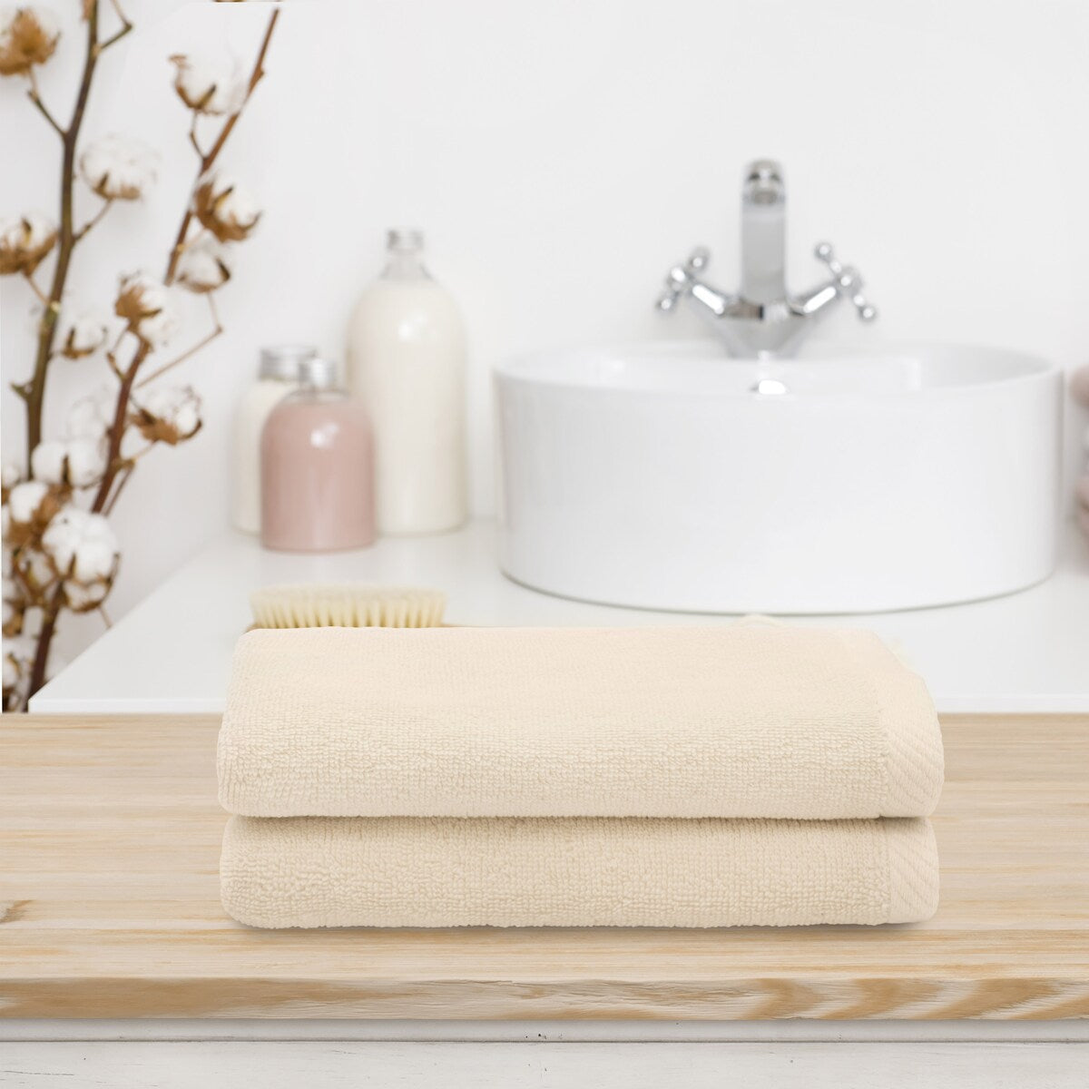 Serviettes de toilette Ediree 100 % coton turc authentiques pour hôtel et spa - Lot de 2