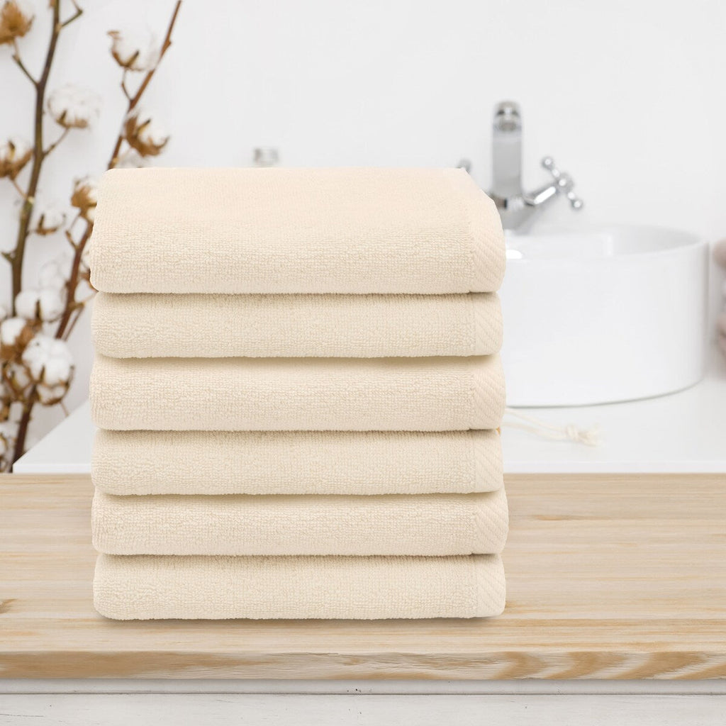 Serviettes de toilette Ediree 100 % coton turc authentiques pour hôtel et spa - Lot de 6