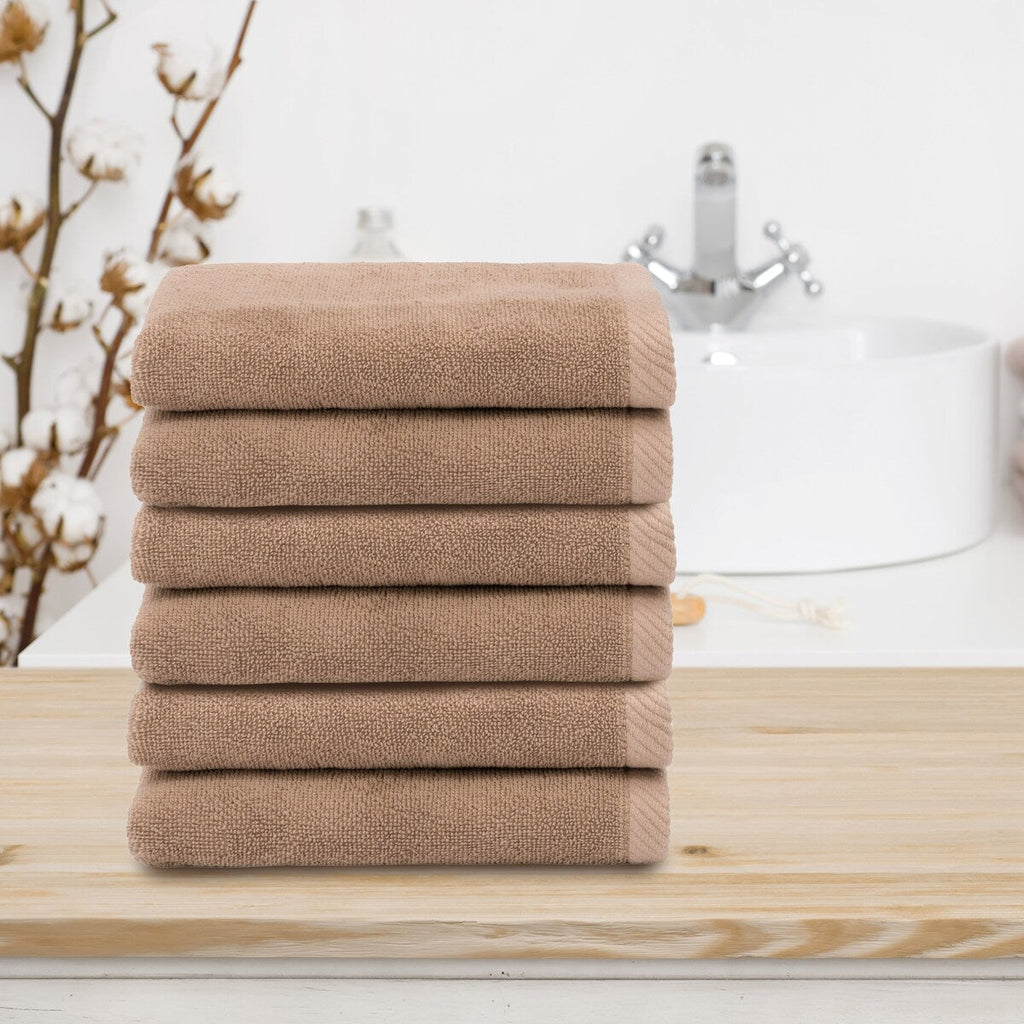 Serviettes de toilette Ediree 100 % coton turc authentiques pour hôtel et spa - Lot de 6