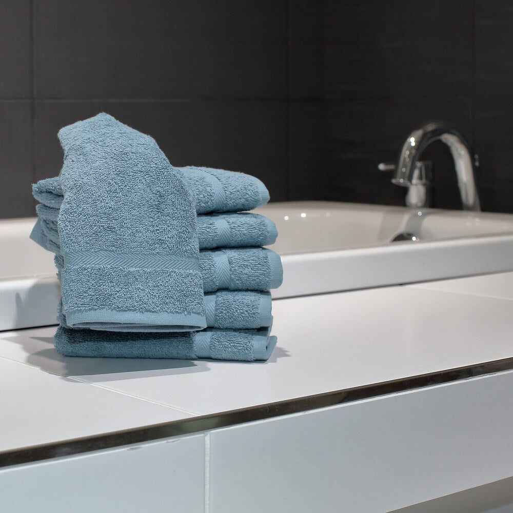 Débarbouillettes en coton éponge turc authentiques pour hôtel et spa Omni (lot de 6)