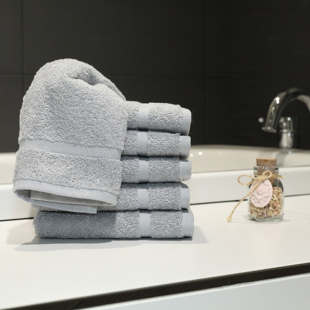 Débarbouillettes en coton éponge turc authentiques pour hôtel et spa Omni (lot de 6)