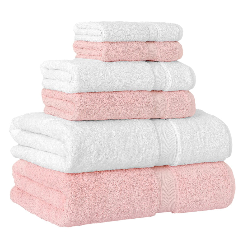 Ensemble de 6 serviettes en coton turc authentiques pour hôtel et spa