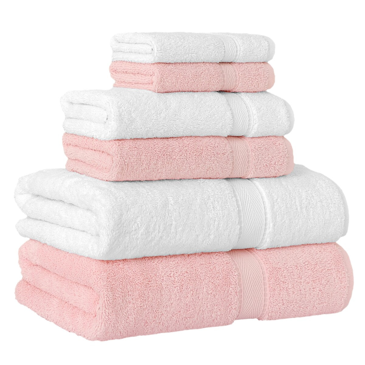 Ensemble de 6 serviettes en coton turc authentiques pour hôtel et spa