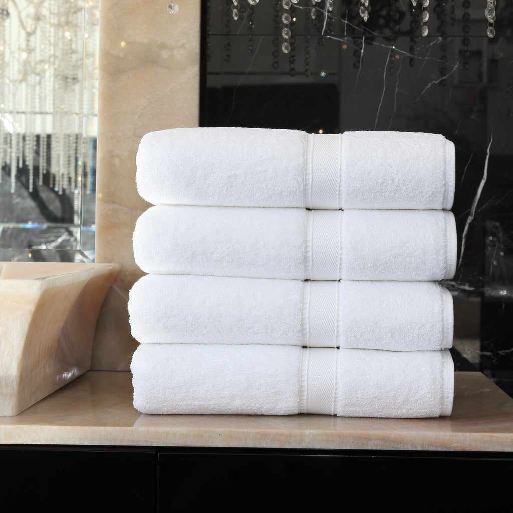 Serviettes de bain turques authentiques en coton pour hôtel et spa (lot de 4)