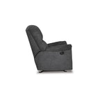 Fauteuil inclinable à bascule manuel Avel, polyester gris foncé, structure en métal