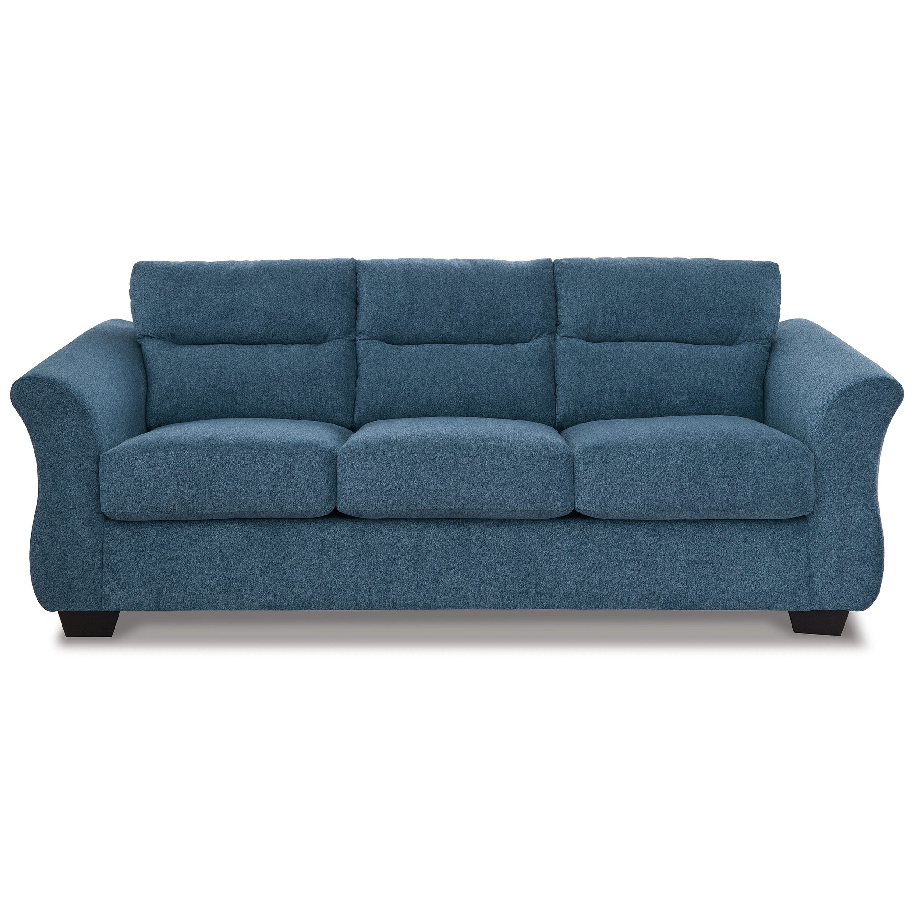 Canapé Avel, polyester bleu indigo doux, assise résistante à l'affaissement, 88 pouces