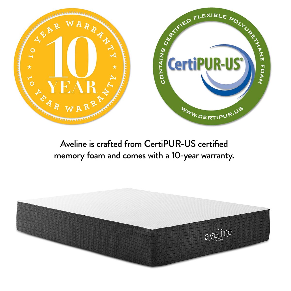 Matelas Aveline 12 en mousse à mémoire de forme King