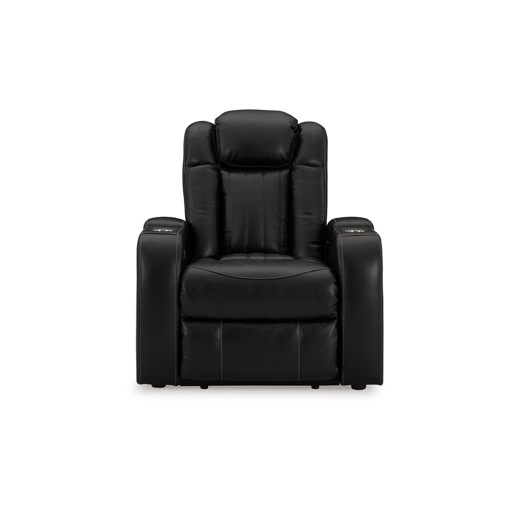 Fauteuil inclinable électrique Aven, caractéristiques haut de gamme, similicuir bleu nuit