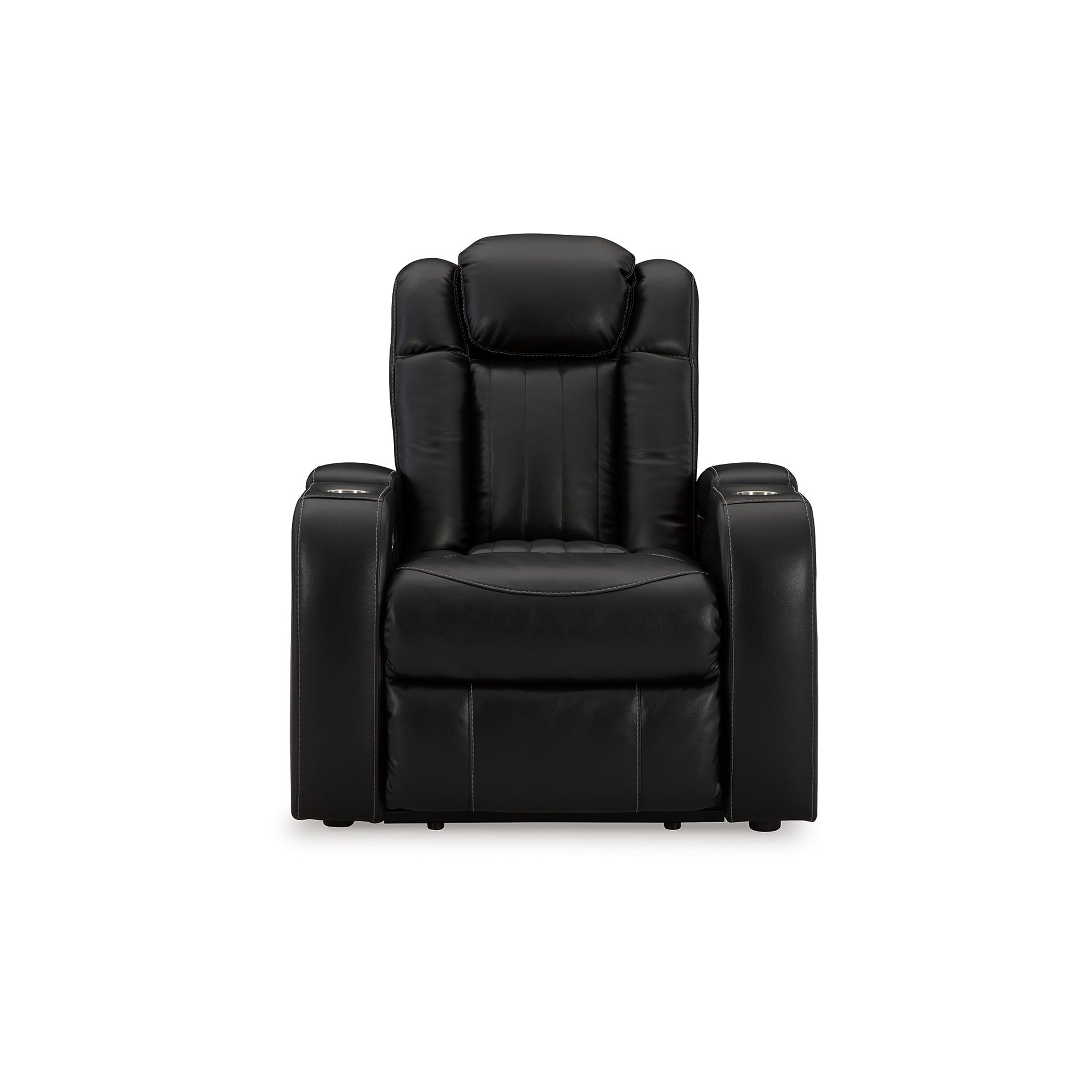 Fauteuil inclinable électrique Aven, caractéristiques haut de gamme, similicuir bleu nuit