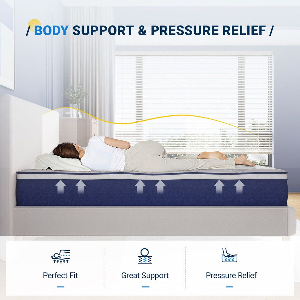 Matelas hybride en mousse à mémoire de forme moyenne Avenco 12 po