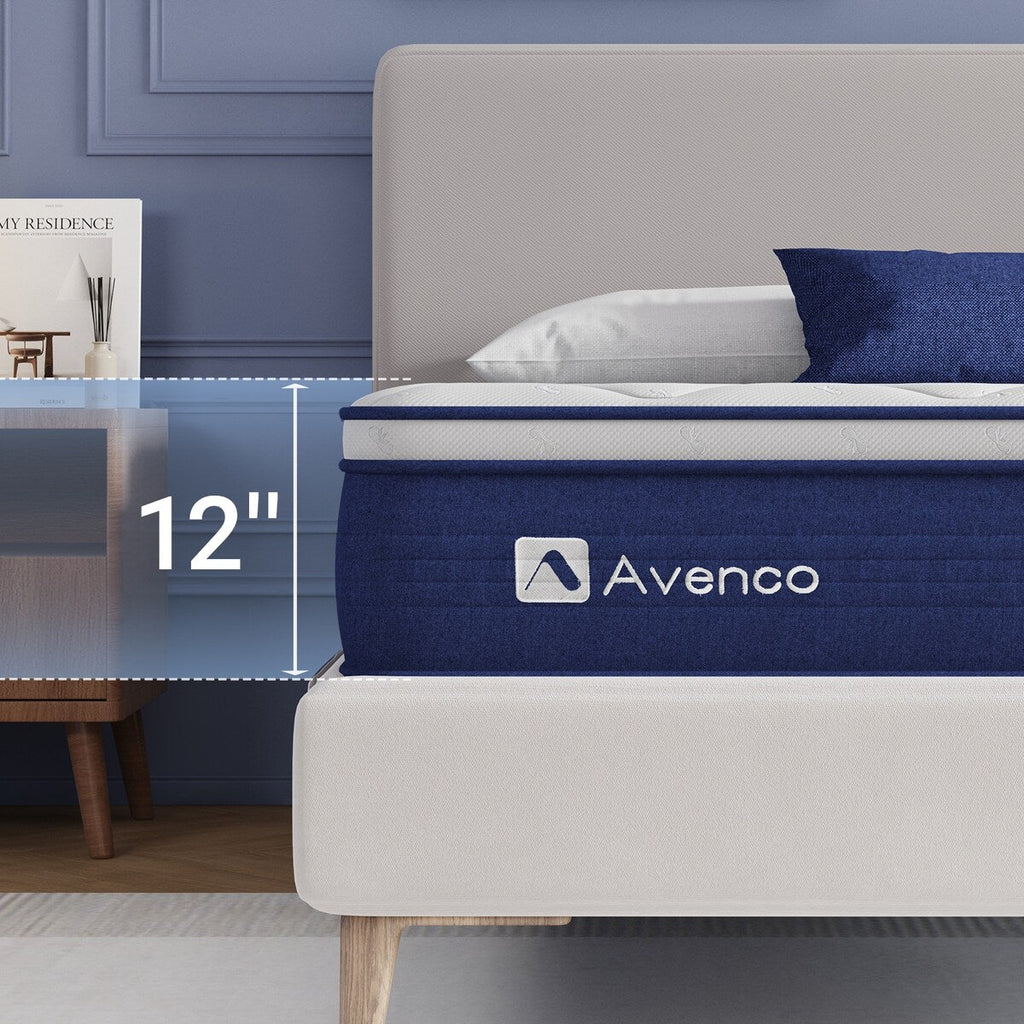 Matelas hybride en mousse à mémoire de forme moyenne Avenco 12 po
