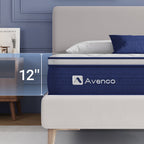 Matelas hybride en mousse à mémoire de forme moyenne Avenco 12 po